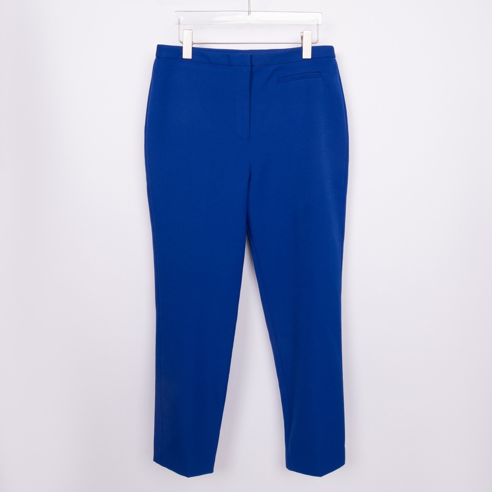 Milly Cobalt High‎ Waisted Blue Skinny Pants Career Dress Pants Size 12 Designer